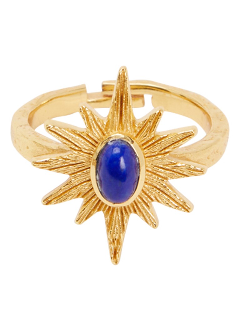 Ottoman Hands Dames Lapis Star ring verguld