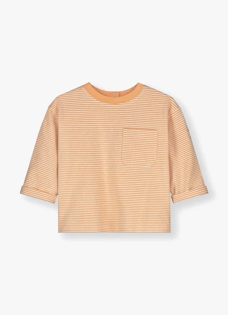 Gray Label Jongens T-shirt met streepprint in de kleur Gebroken wit, maat: 6-9M=68
