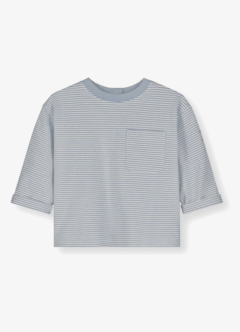 Gray Label Jongens T-shirt met streepprint in de kleur Grijs, maat: 12-18M=80