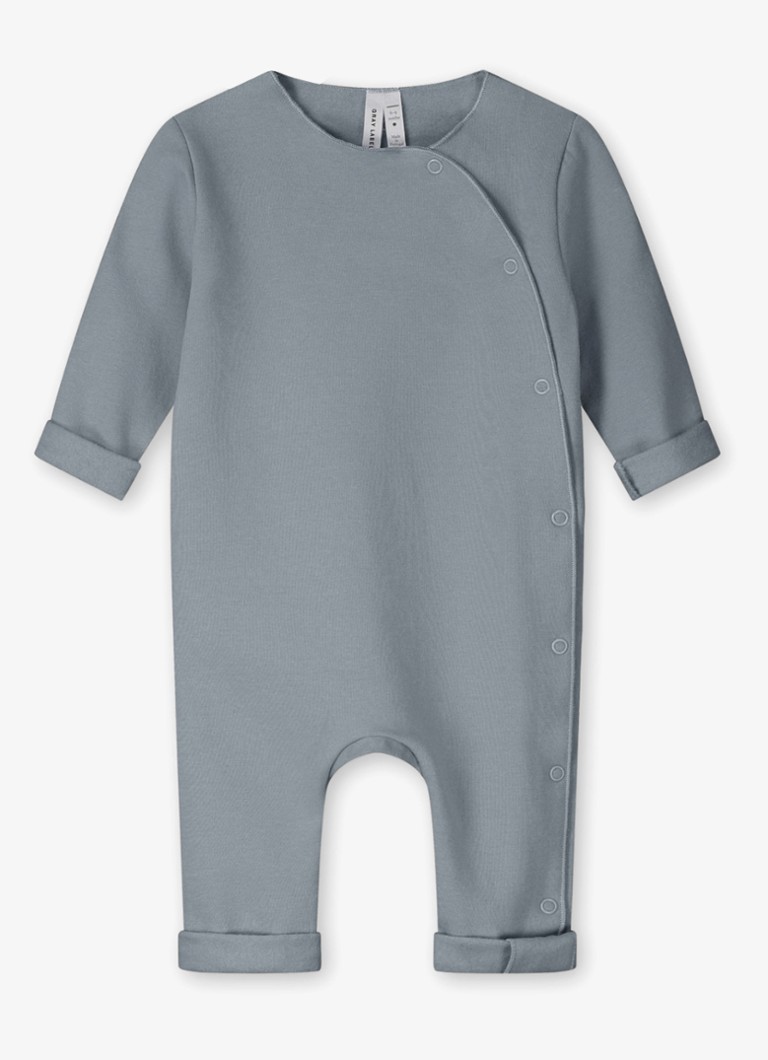 Gray Label Meisjes Romper in katoenblend in de kleur Grijs, maat: 6-9M=68