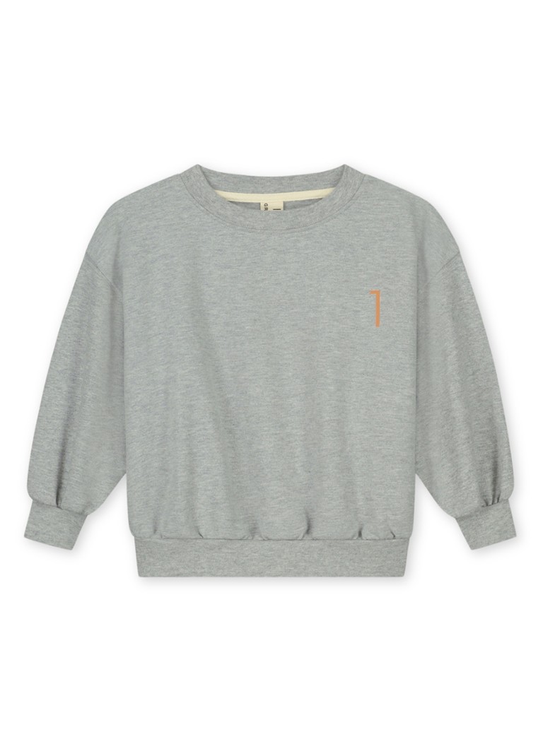 Gray Label Jongens Birthday sweater met ronde hals in de kleur Grijsmele, maat: 0-1Y=68