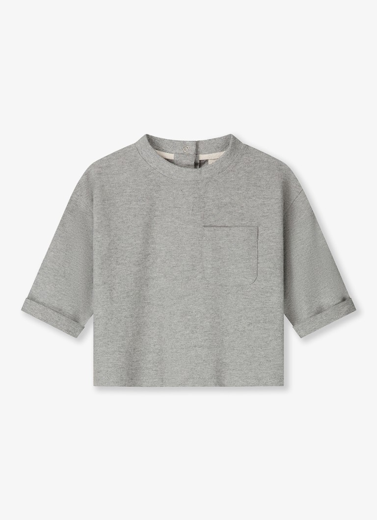 Gray Label Jongens T-shirt met streepprint in de kleur Grijsmele, maat: 18-24M=86