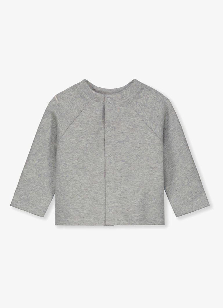 Gray Label Meisjes Raglan fijngebreid vest in de kleur Grijsmele, maat: 3-6M=62