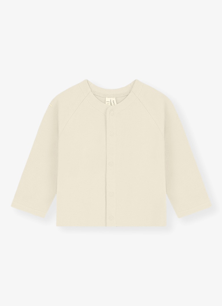 Gray Label Meisjes Raglan fijngebreid vest in de kleur Gebroken wit, maat: 3-6M=62