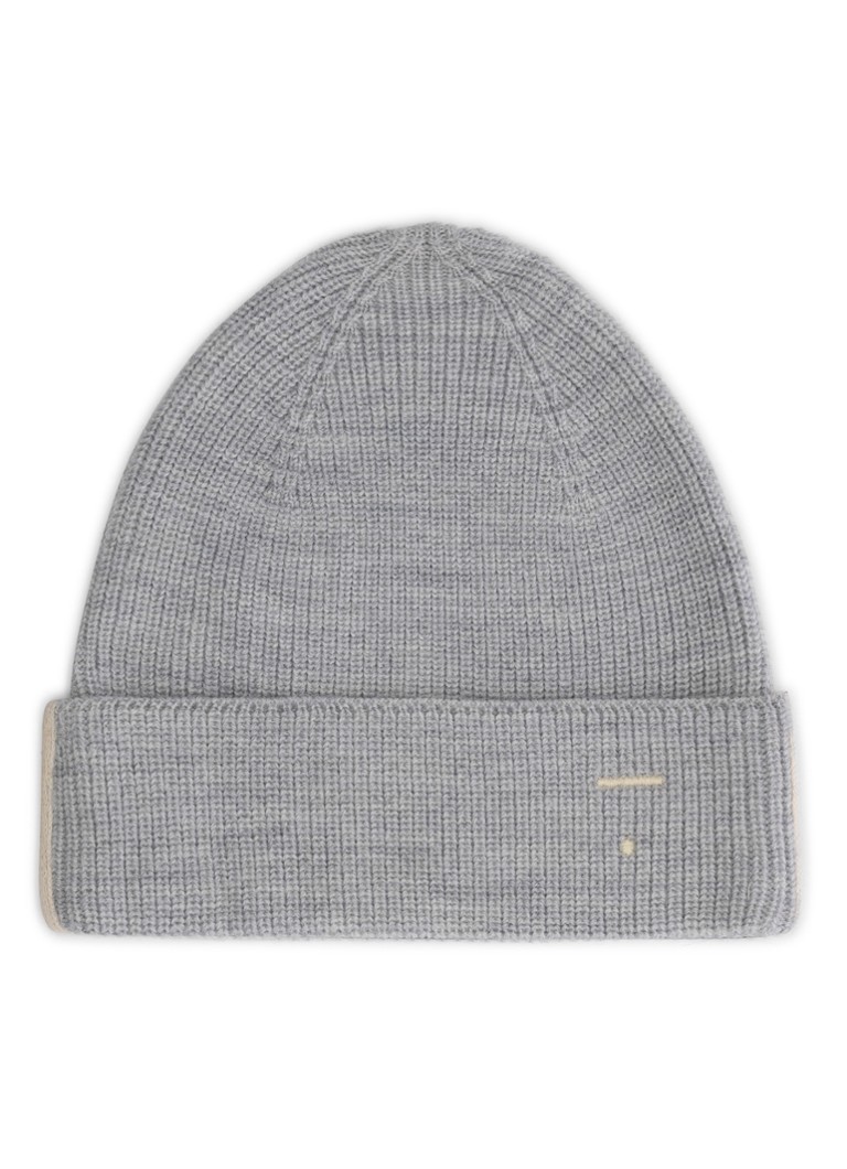 Gray Label Meisjes Grofgebreide muts van merinowol in de kleur Grijsmele, maat: 0M-24M=92