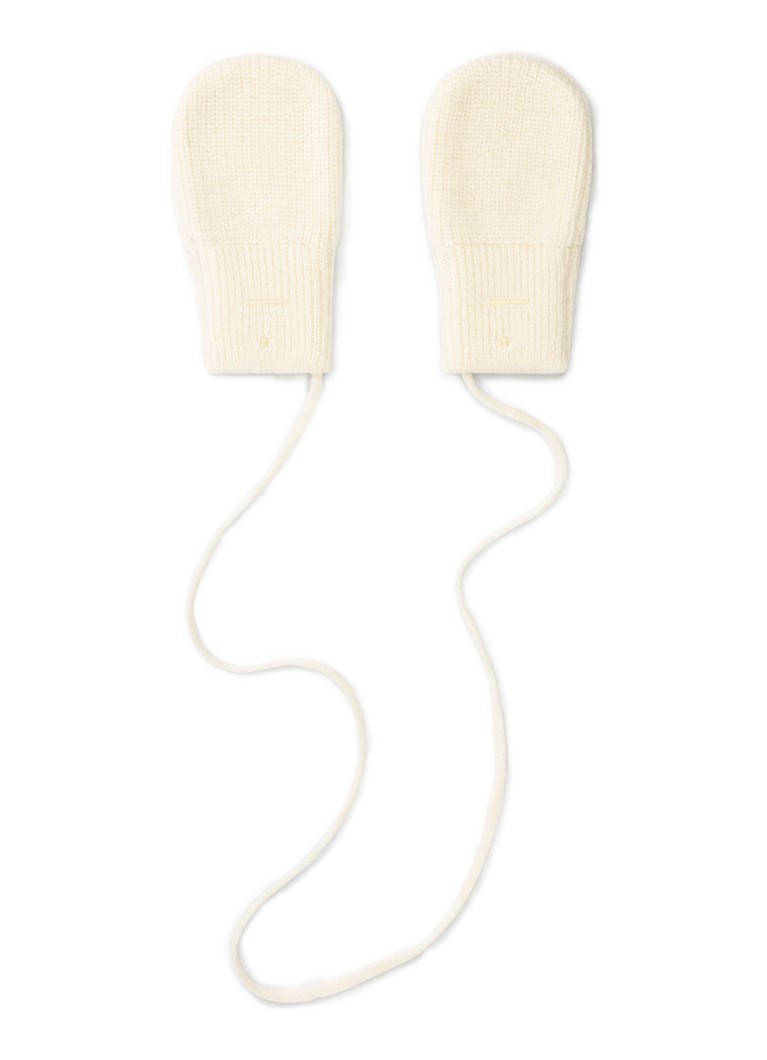 Gray Label Meisjes Grofgebreide wanten van wol in de kleur Ivoor, maat: 6M-24M=92