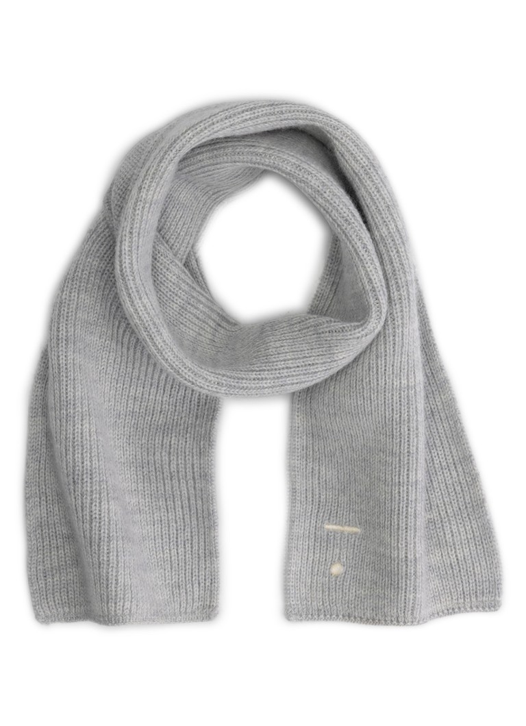 Gray Label Meisjes Grofgebreide sjaal van wol in de kleur Grijsmele, maat: OS=90