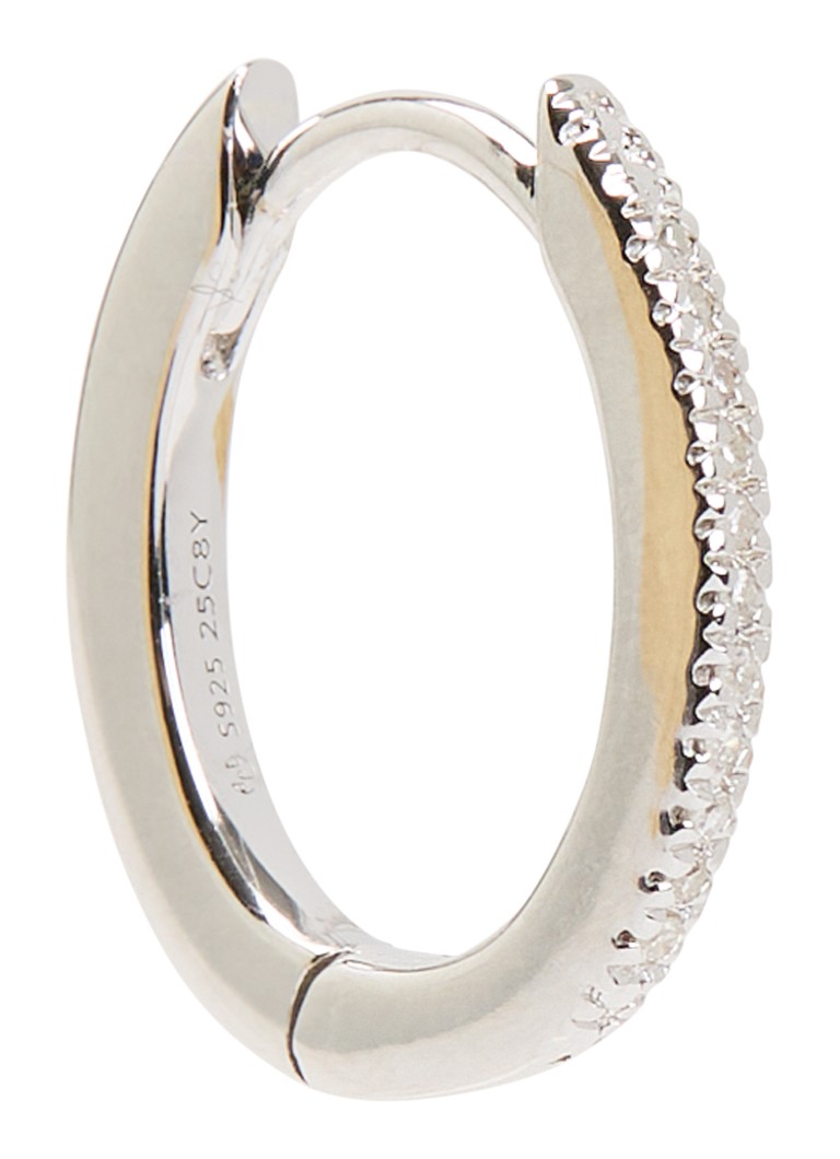 DPT Antwerp Dames Oval diamanten oorring van zilver