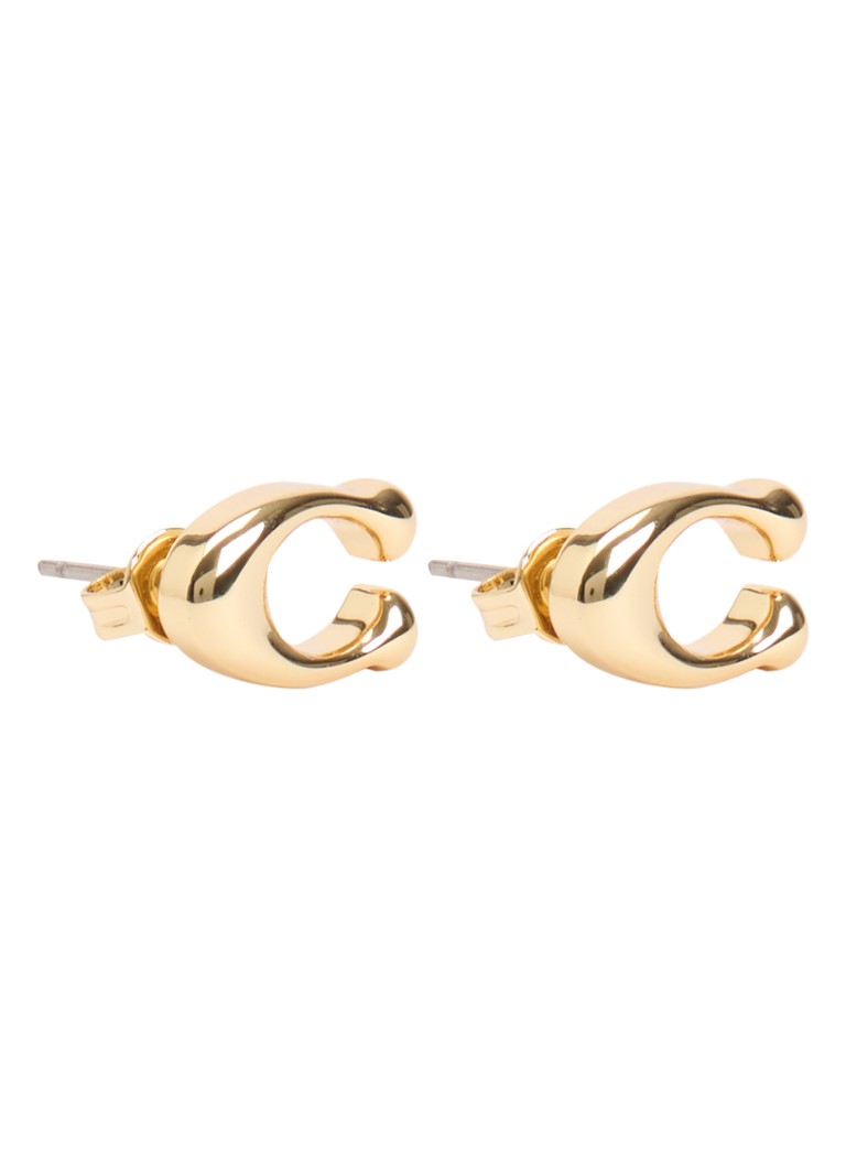 Coach Dames Oorstekers met logo in de kleur Goud, maat: NO SIZE
