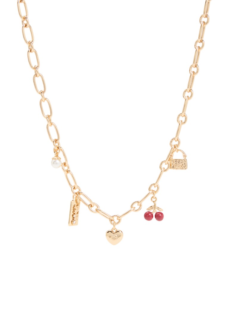 Coach Dames Cherry Mix ketting met hanger in de kleur Goud, maat: NO SIZE
