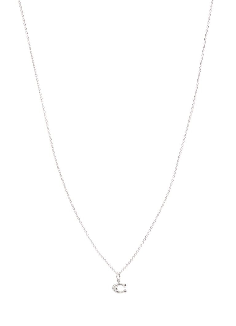 Coach Dames Signature C ketting met hanger in de kleur Zilver, maat: OS