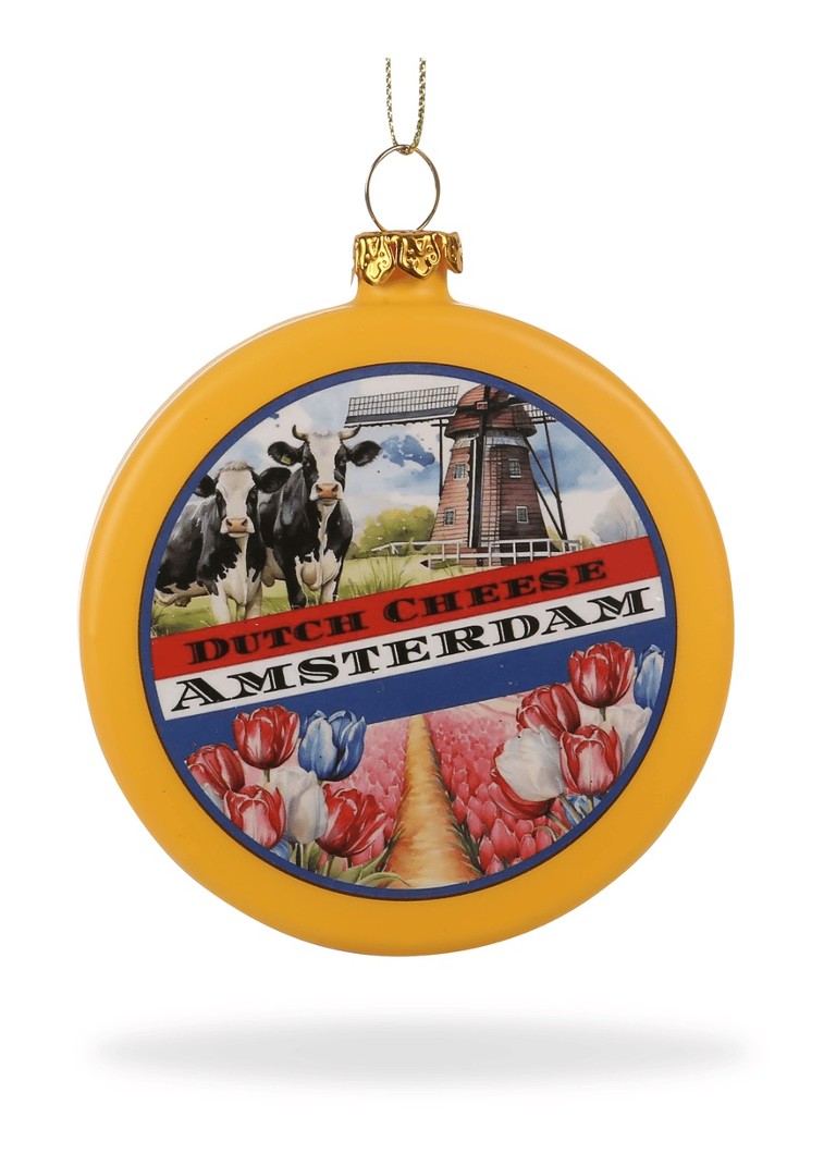 De Ballen Uit Kaas kersthanger 8 cm Geel - Deal