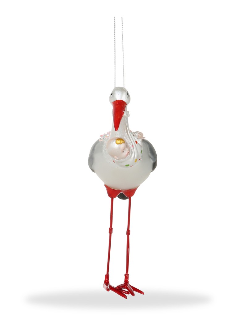De Ballen Uit Ooievaar kersthanger 13 cm Gebroken wit - Deal