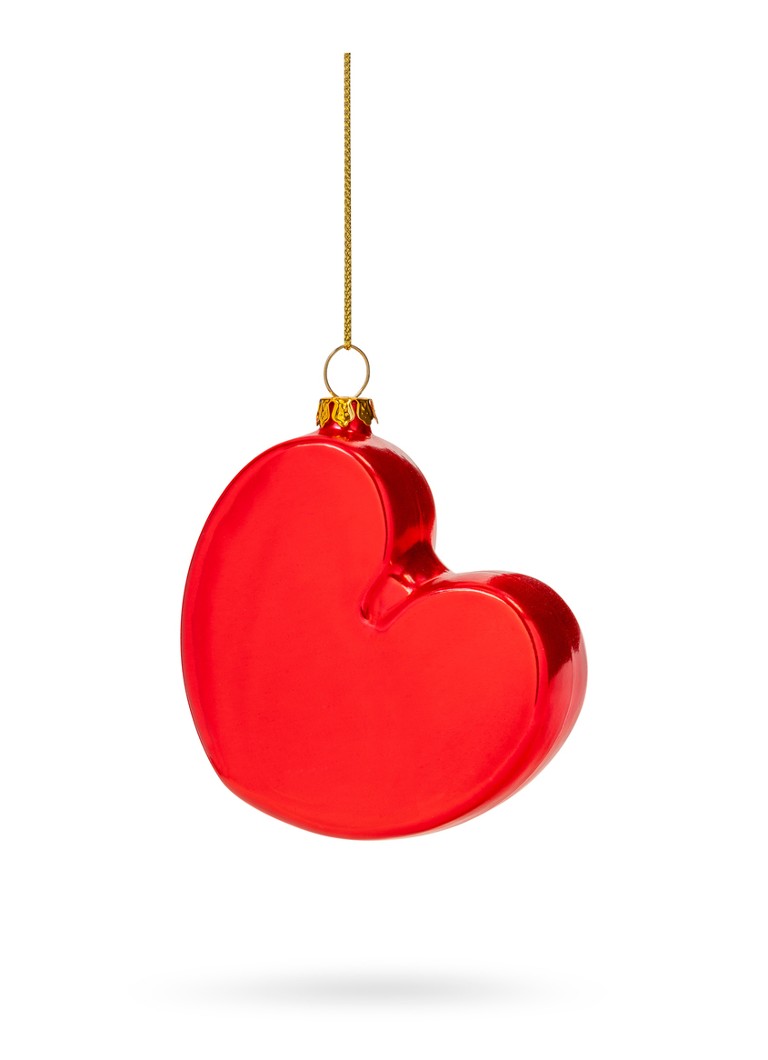 De Ballen Uit Pompeblèd kersthanger 8,5 cm Rood - Deal