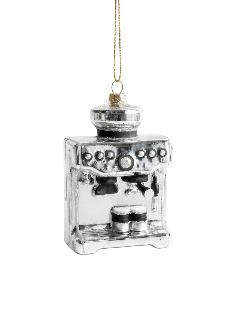 Yup in de Boom Koffiemachine kersthanger 12 cm Zilver - Deal