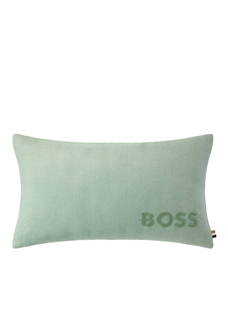BOSS Sierkussenhoes van linnen 33 x 57 cm Mint - Deal