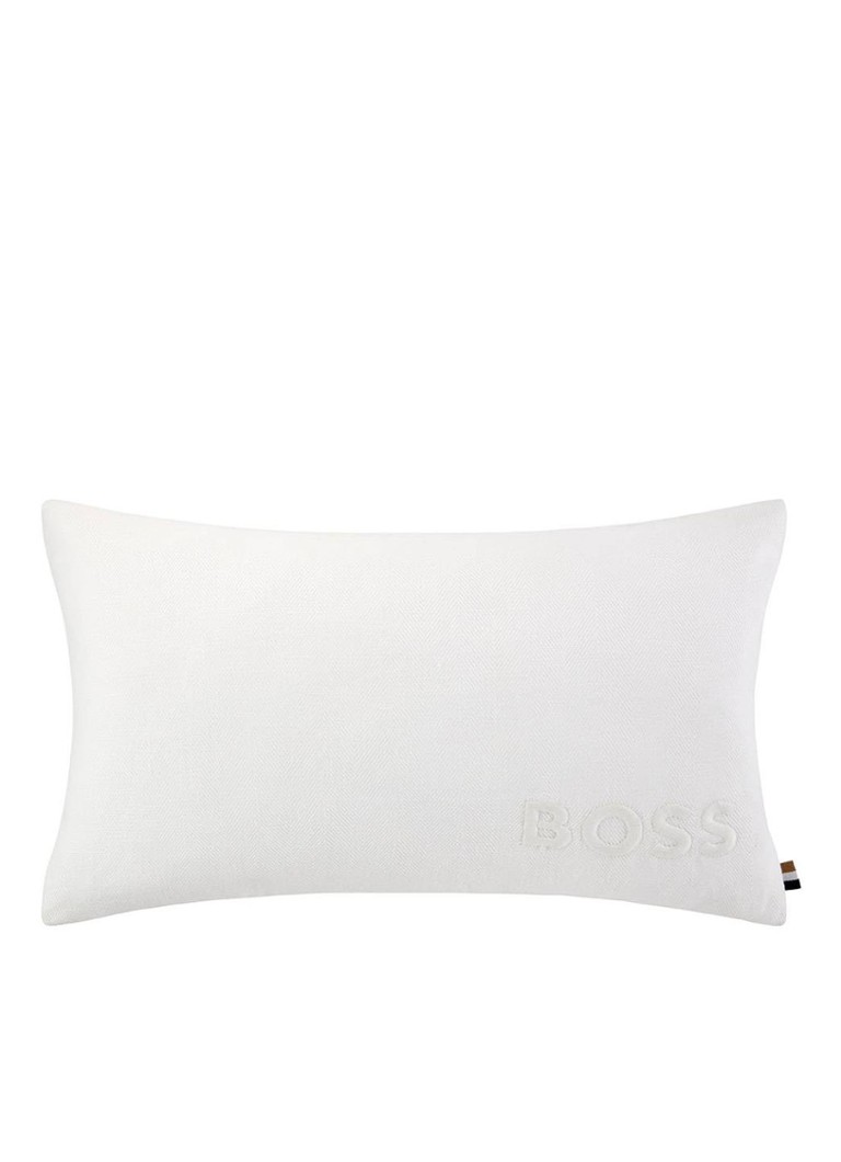 BOSS Sierkussenhoes van linnen 33 x 57 cm Wit - Deal