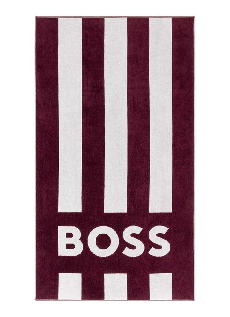 BOSS Bath strandlaken 90 x 160 cm Bordeauxrood - Deal