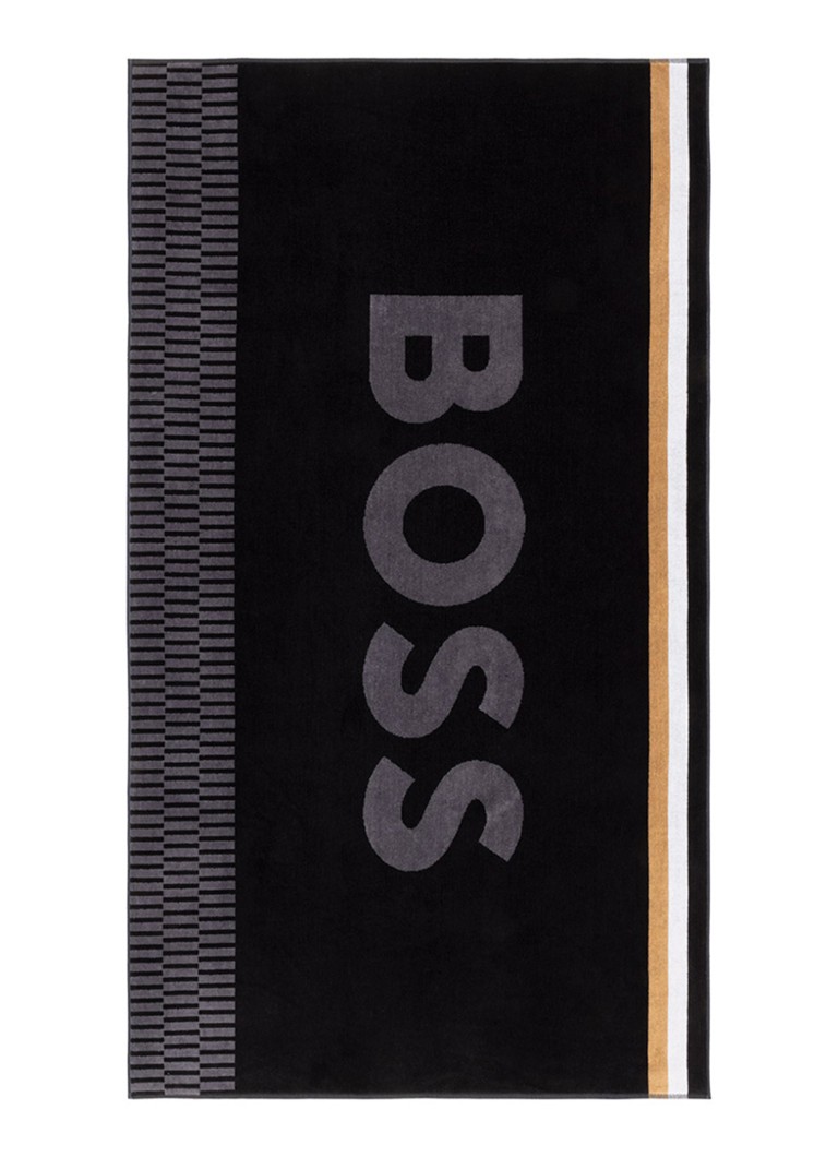 BOSS Vulcano strandlaken 90 x 160 cm Zwart - Deal