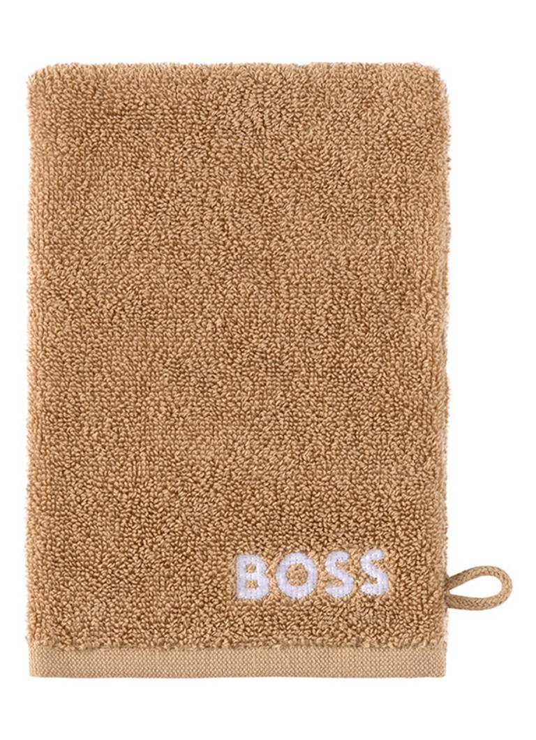 BOSS Plain washand - 600 g/m2 - 15 x 21 cm Bruin - Deal