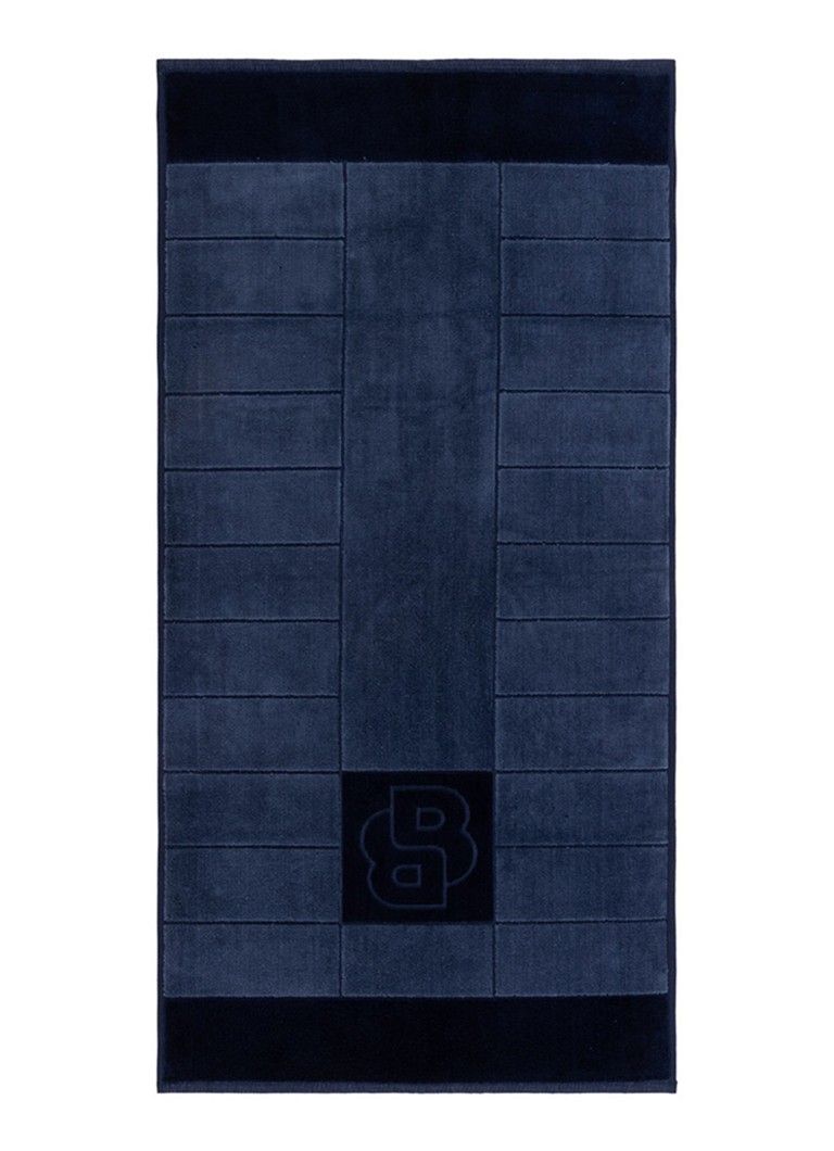 BOSS Double badhanddoek - 50 x 100 cm Donkerblauw - Deal