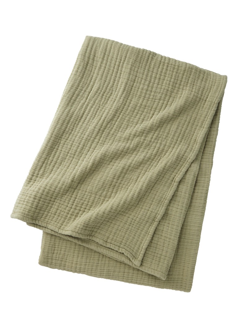 BOSS Lowen plaid 130 x 170 cm Khaki - Deal