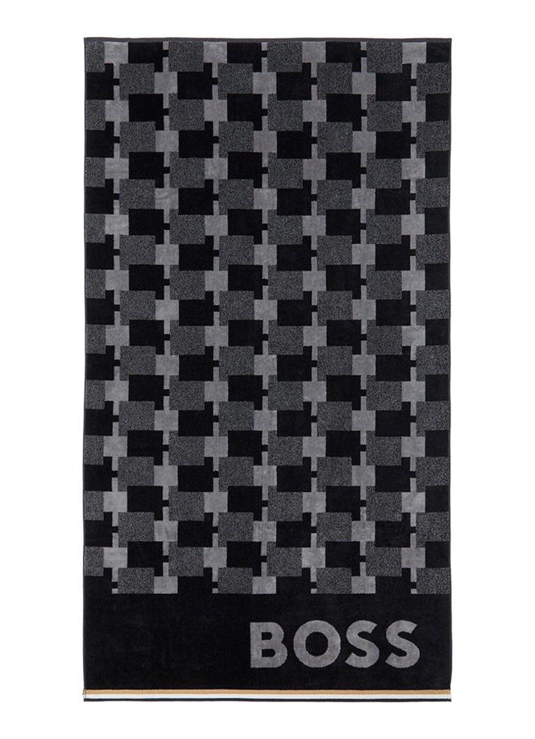 BOSS Cubo strandlaken - 90 x 160 cm Zwart - Deal