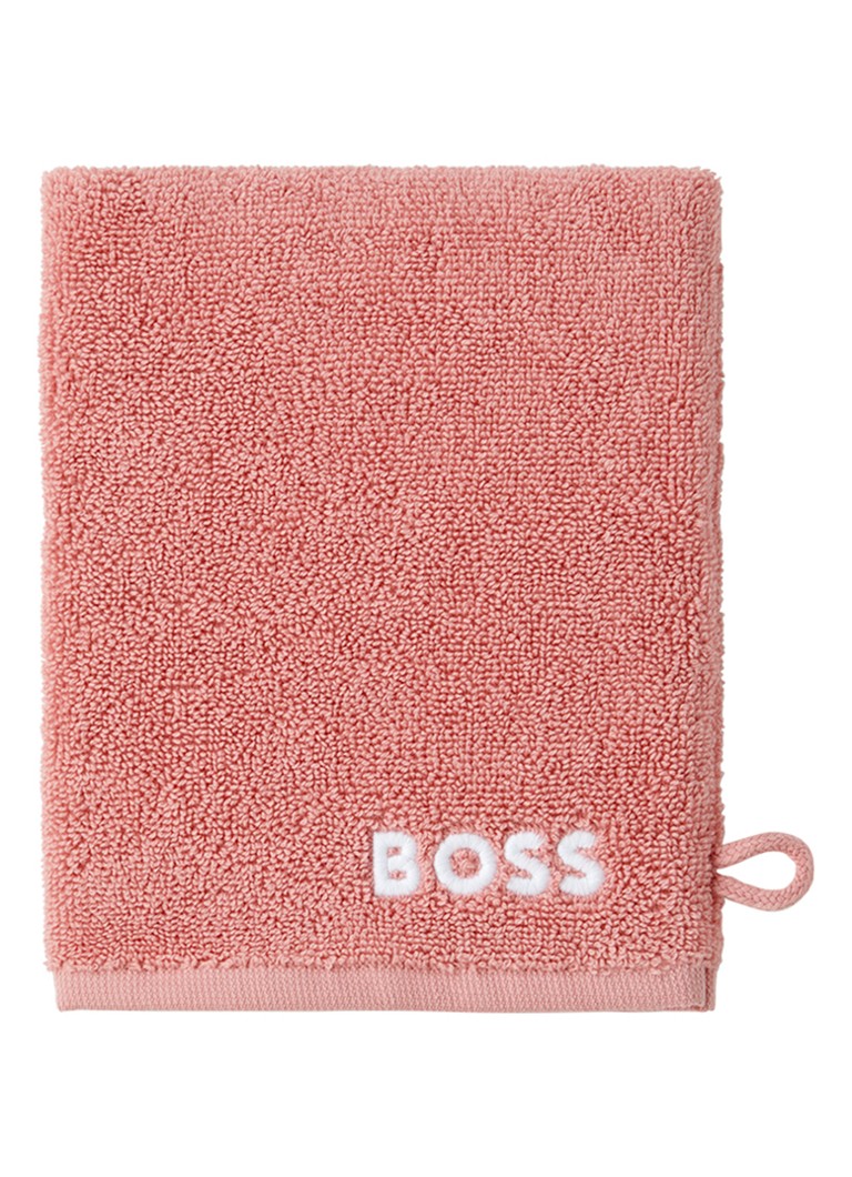 BOSS Edge washand - 15 x 21 cm Zalmroze - Deal
