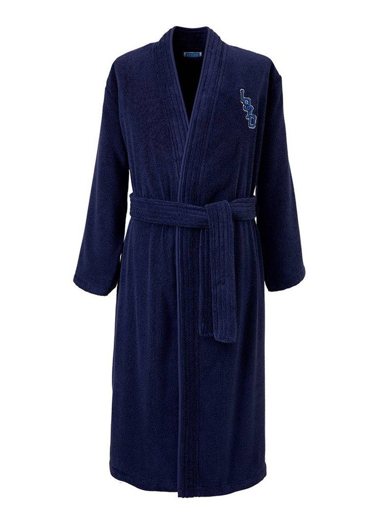 KENZO Dames K Vtiger badjas van katoen met logoprint in de kleur Royalblauw