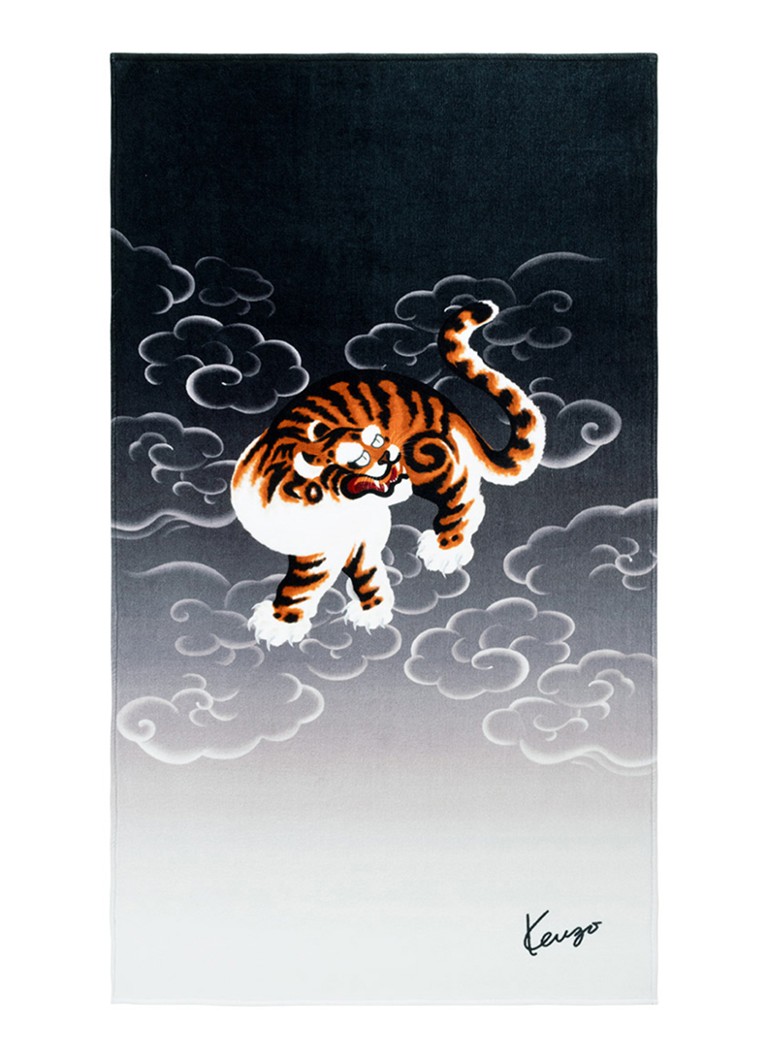 KENZO Cloud strandlaken 100 x 170 cm Zwart - Deal