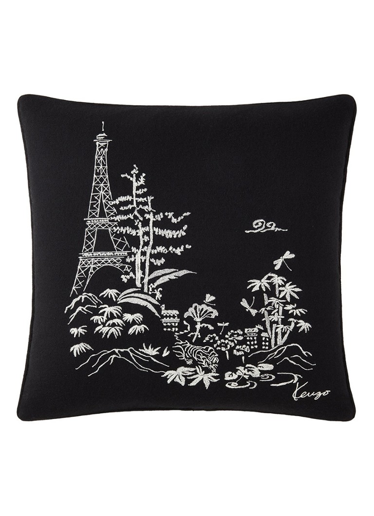 KENZO K Estampe sierkussenhoes 45 x 45 cm Zwart - Deal