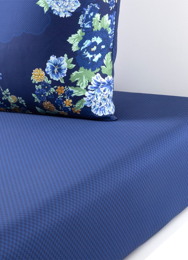 KENZO K Dahlia hoeslaken, hoekhoogte 35 cm Blauw - Deal