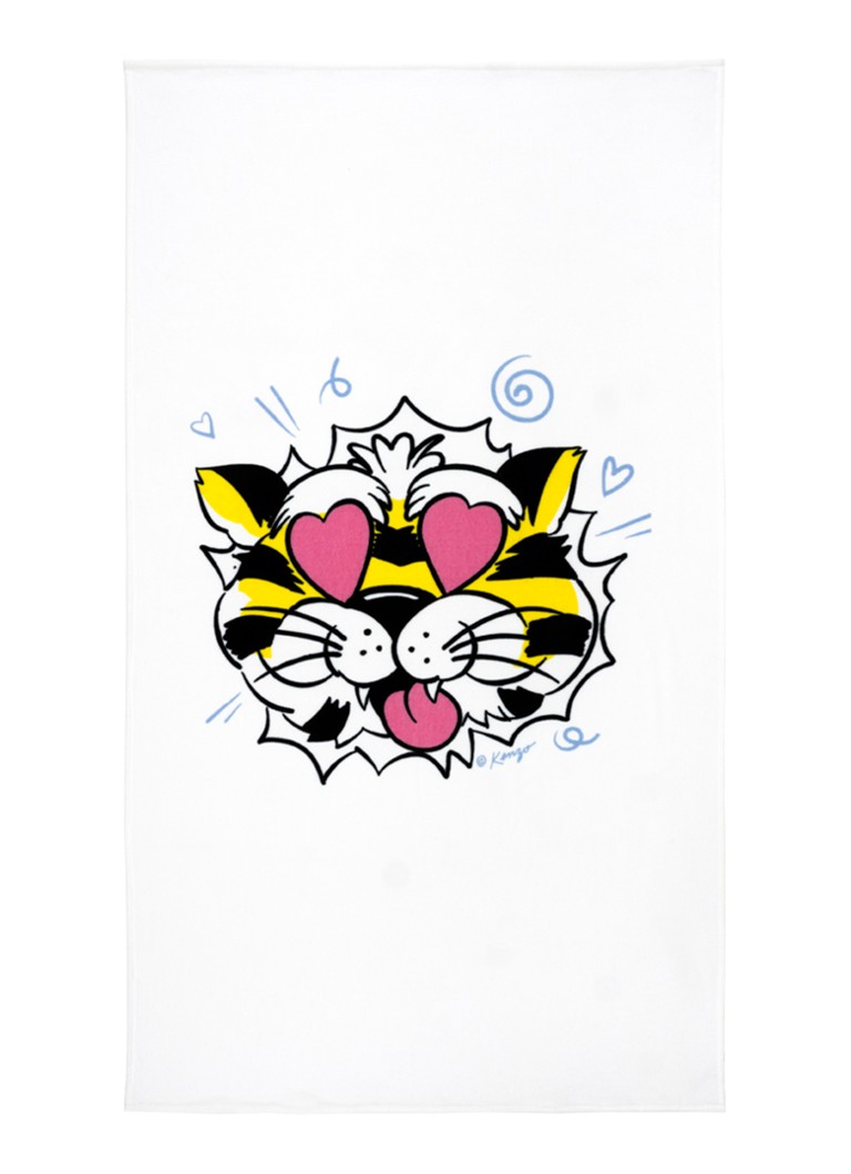 KENZO K Tiger strandlaken - 90 x 160 cm Wit
