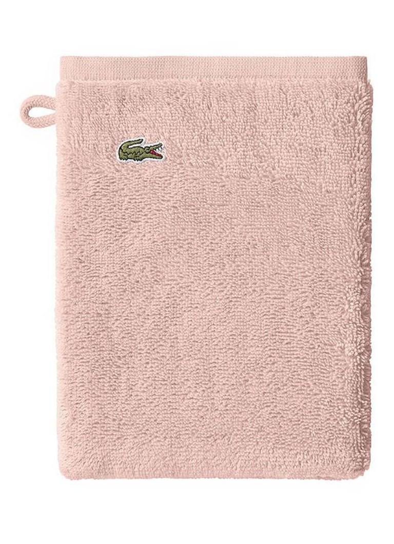 Lacoste L Lecroco washand - 600 gr/m2 - 15 x 21 cm Roze - Deal