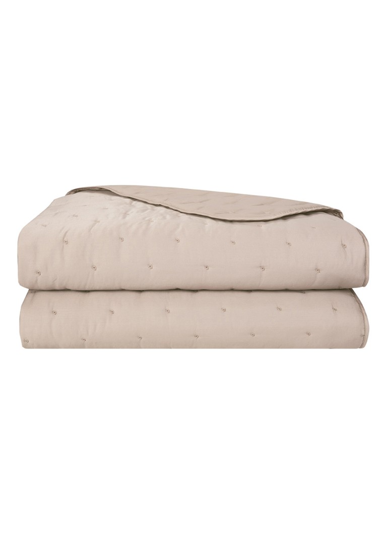 Yves Delorme Triomphe bedsprei van katoensatijn Beige - Deal