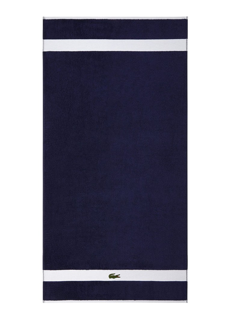 Lacoste L Casual badlaken - 450 gr/m2 - 70 x 140 cm Blauw - Deal