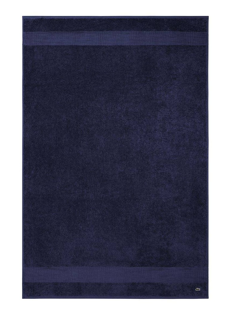 Lacoste L Lecroco badlaken - 600 gr/m2 - 100 x 150 cm Donkerblauw
