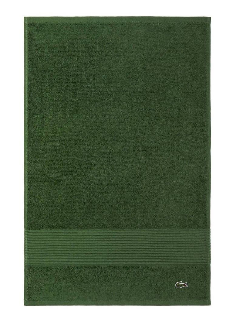 Lacoste L Lecroco gastendoek - 600 gr/m2 - 60 x 40 cm Legergroen - Deal