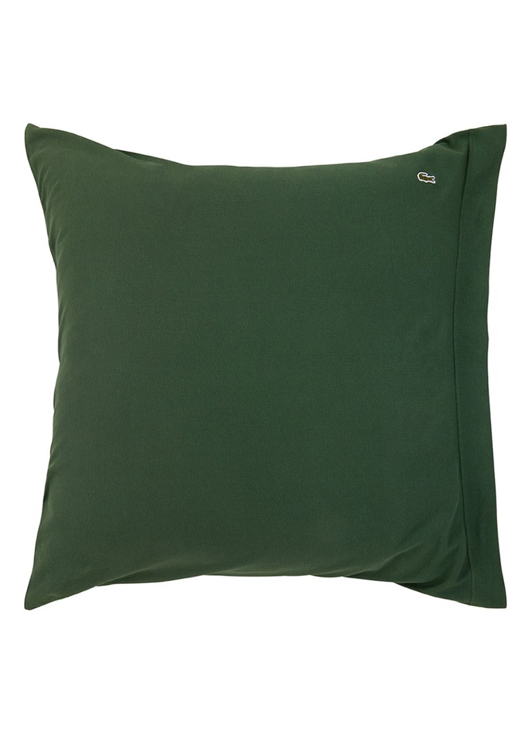 Lacoste Pique kussensloop van katoen met logo 150TC Bronsgroen - Deal