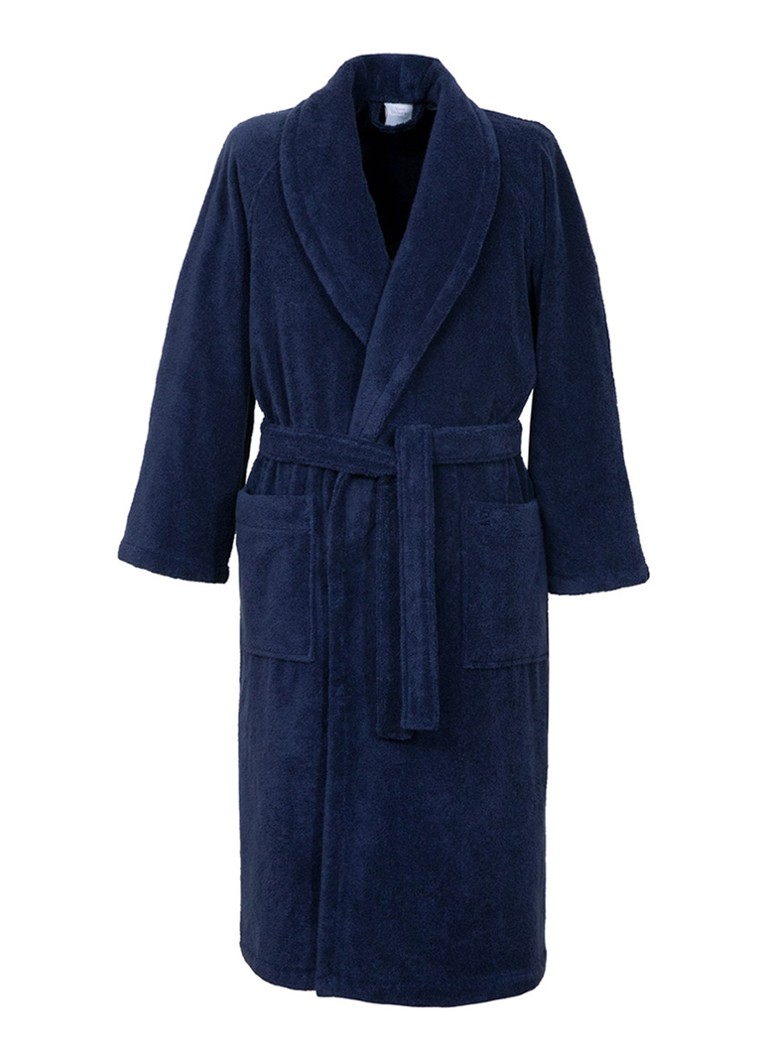 Yves Delorme Etoile badjas in katoenblend Donkerblauw - Deal