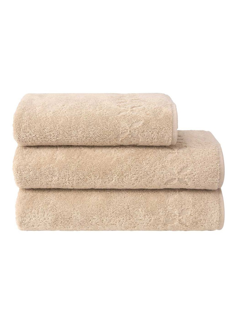 Yves Delorme Nature Amande badlaken - 550 gr/m2 - 70 x 140 cm Donkerbeige - Deal