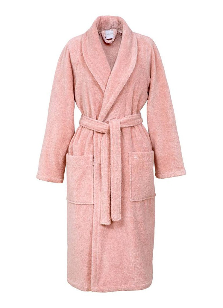 Yves Delorme Etoile badjas in katoenblend Roze