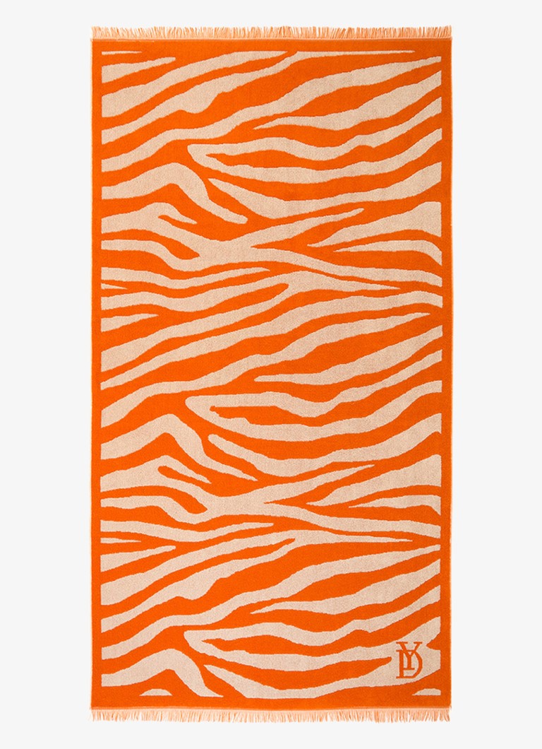 Yves Delorme Pampa strandlaken van katoen 90 x 160 cm Oranje - Deal