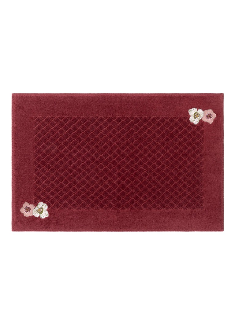 Yves Delorme Corolles badmat 55 x 90 cm Donkerrood - Deal