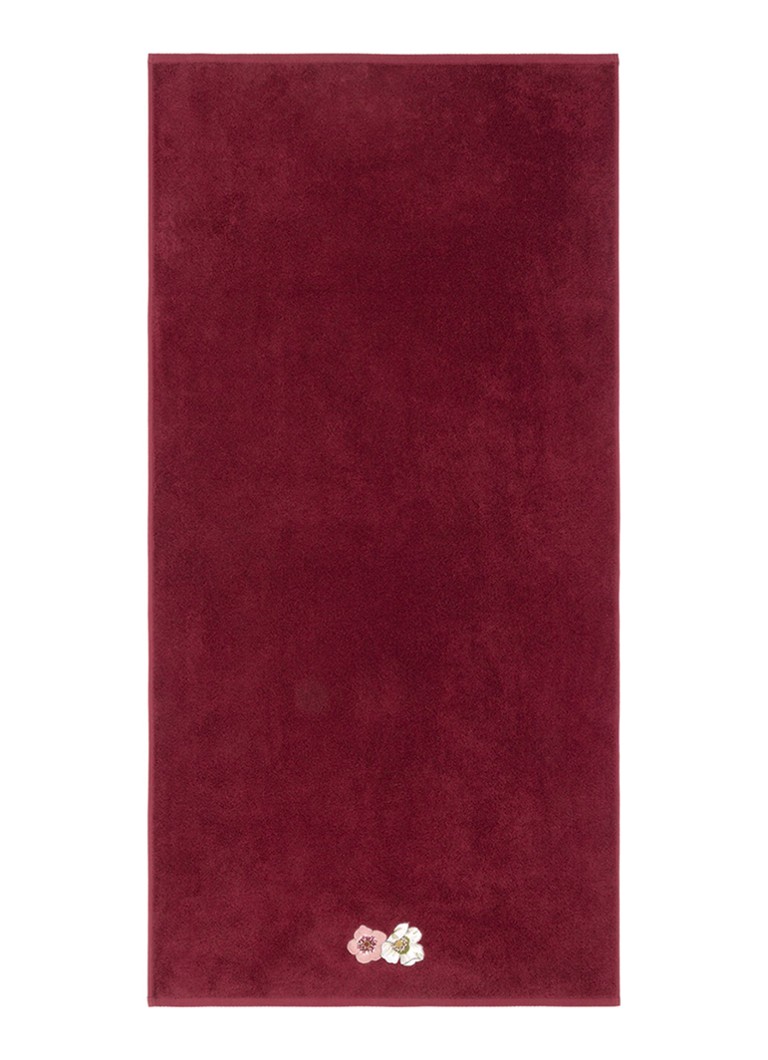 Yves Delorme Corolles badhanddoek - 70 x 140 cm Donkerrood - Deal