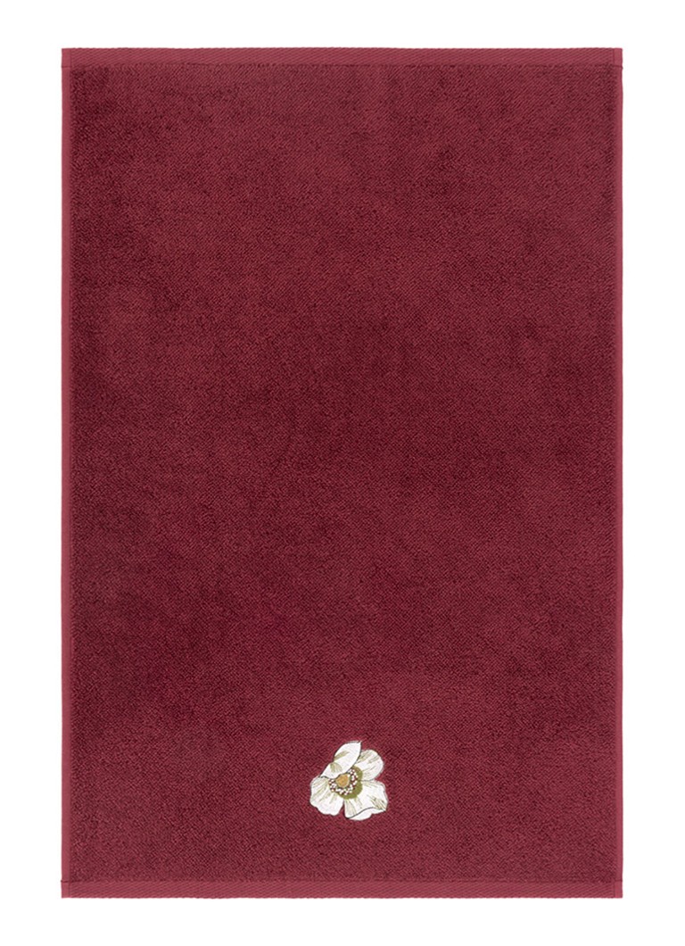 Yves Delorme Corolles gastendoek - 45 x 70 cm Donkerrood - Deal