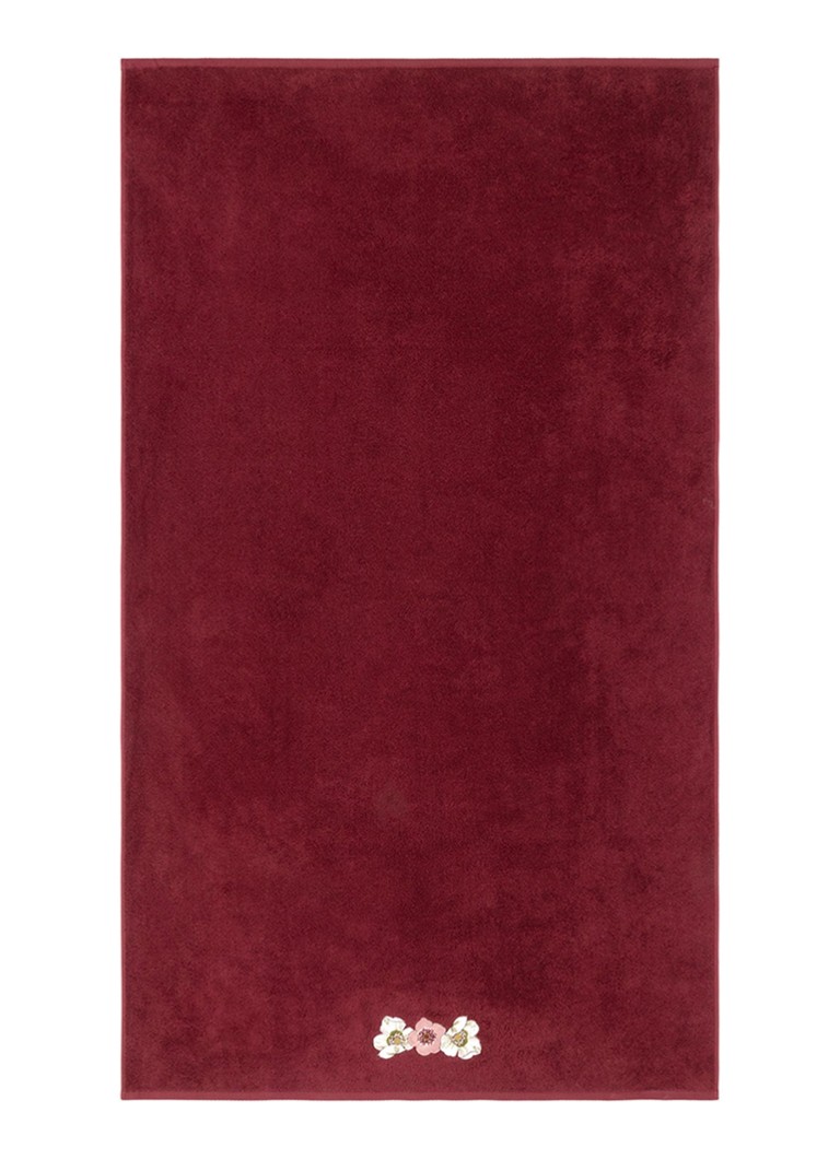 Yves Delorme Corolles badlaken - 92 x 160 cm Donkerrood - Deal