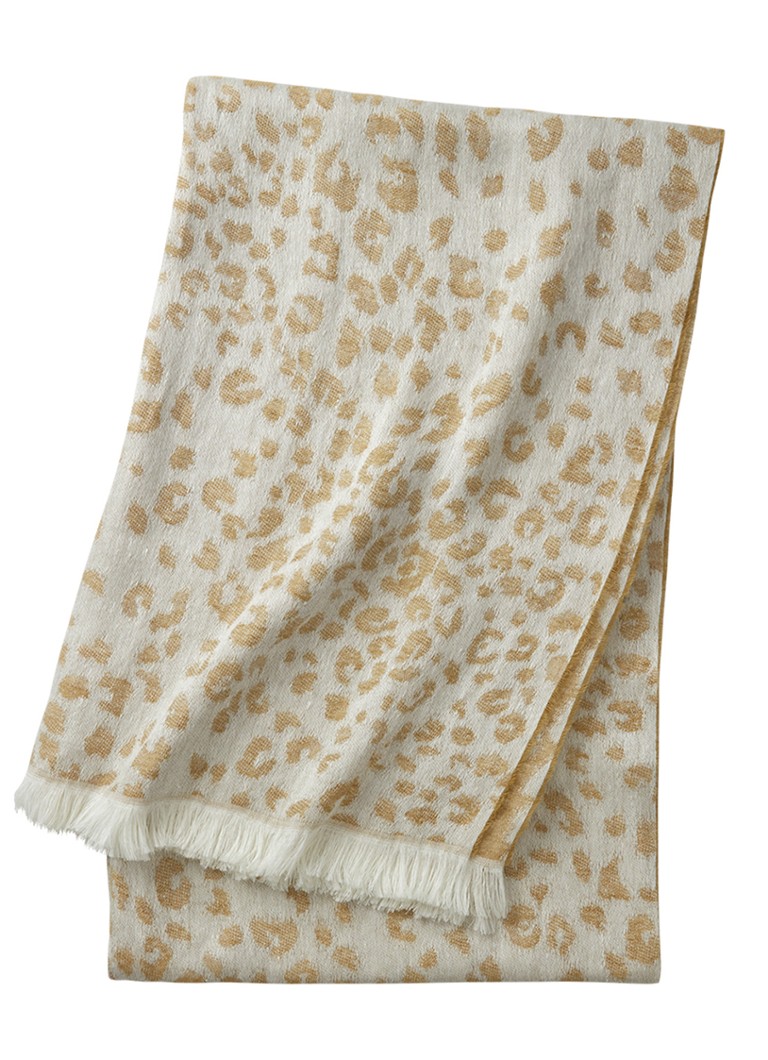 Yves Delorme Fauve plaid van linnen 140 x 160 cm Mosterd - Deal