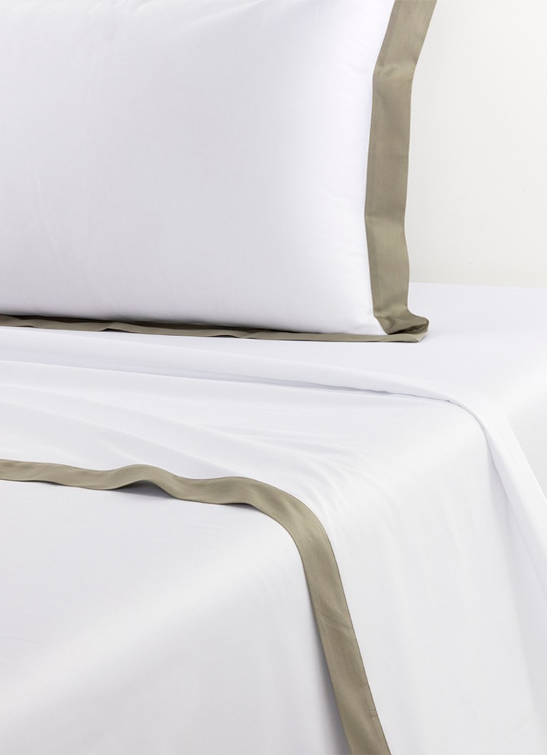 Yves Delorme Linea laken van katoen 120TC Khaki - Deal