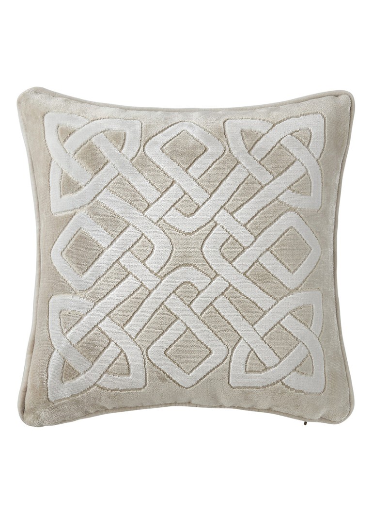 Yves Delorme Entrelac sierkussenhoes 45 x 45 cm Lichtgrijs - Deal